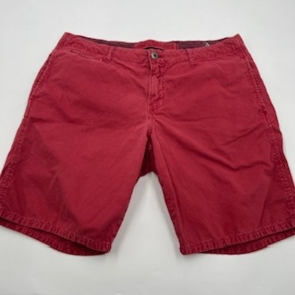Paperbacks Mens Red Cotton Corduroy Chino Shorts Size 34
